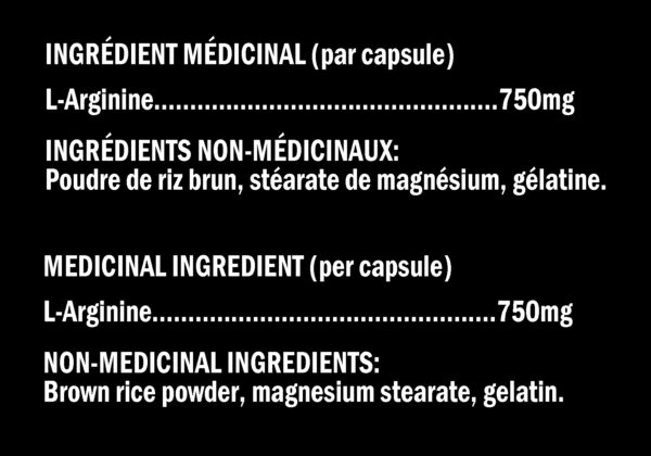 XPN - Arginine - Ingredients