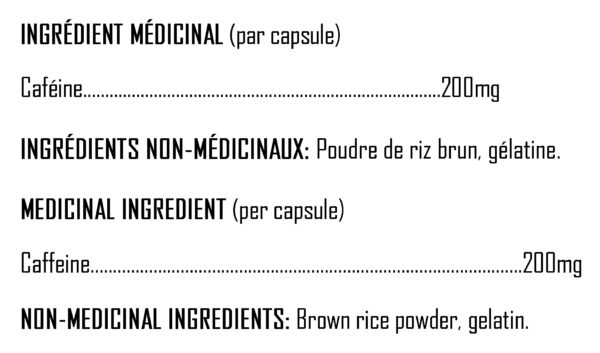 XPN - Caffeine - Ingredients