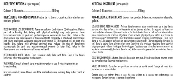 XPN - Calcium-D-Glucarate - Ingredients