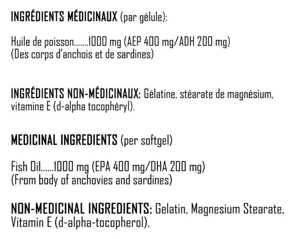 XPN - Omega-3 EPA+DHA - Ingredients