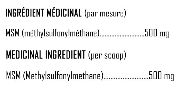 XPN - MSM - Ingredients