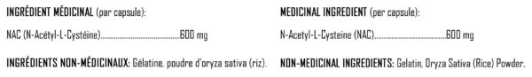 XPN - NAC 600 - Ingredients