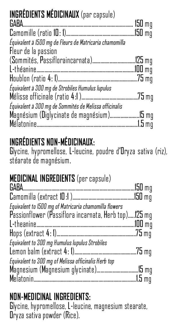 XPN - Opti Sleep - Ingredients