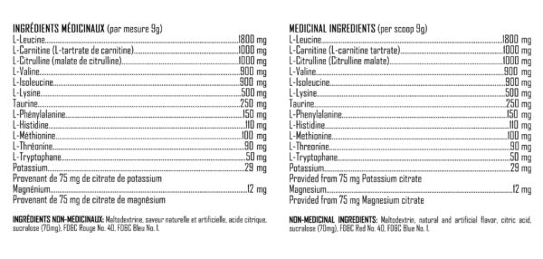 XPN - Opti EAA - Ingredients