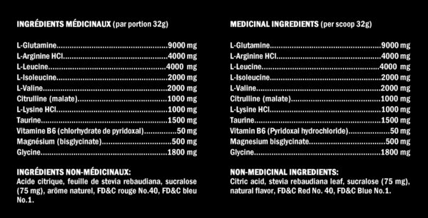 XPN - Post-Training Xtrem - Ingredients