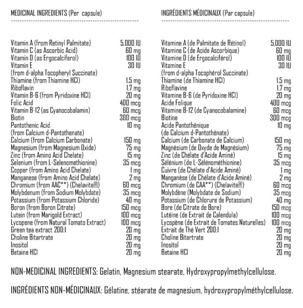 XPN - Pro Vitamin 2.0 - Ingredients