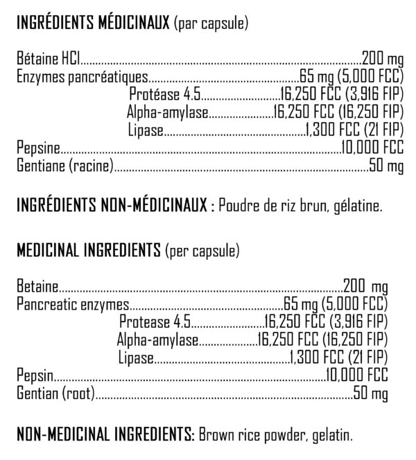 XPN - Pro Digest - Ingredients