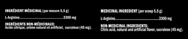 XPN - Pure Arginine - Ingredients