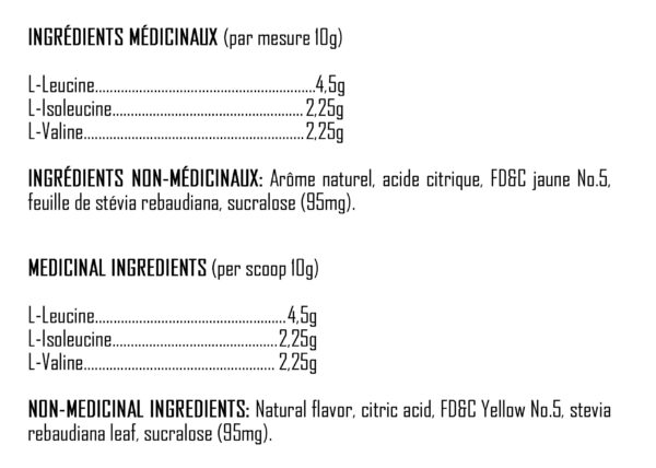 XPN - Pure iBCAA - ingredients